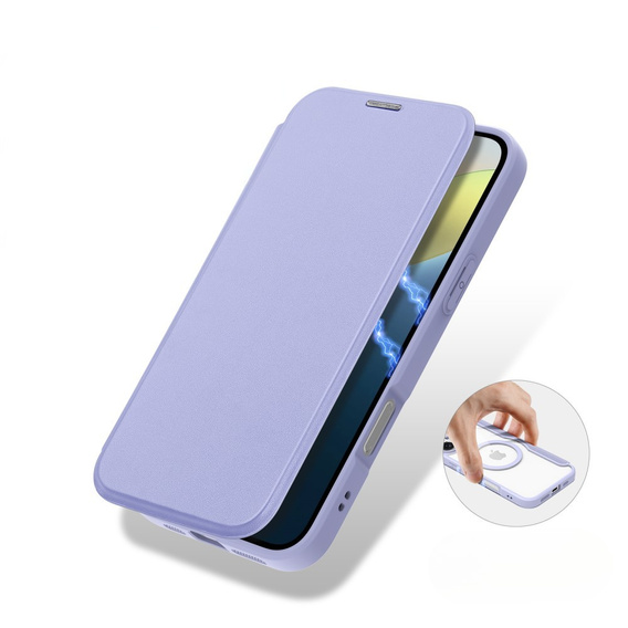 Dux Ducis Case for iPhone 16, Skin X Pro, MagSafe, purple