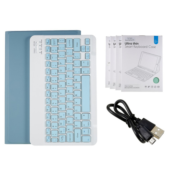 Case + keyboard Lenovo Tab M10 Plus Gen 3 TB-125F TB-128F, blue