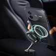 Case for Xiaomi Poco F7 Pro, with magnetic sheet, transparent / black