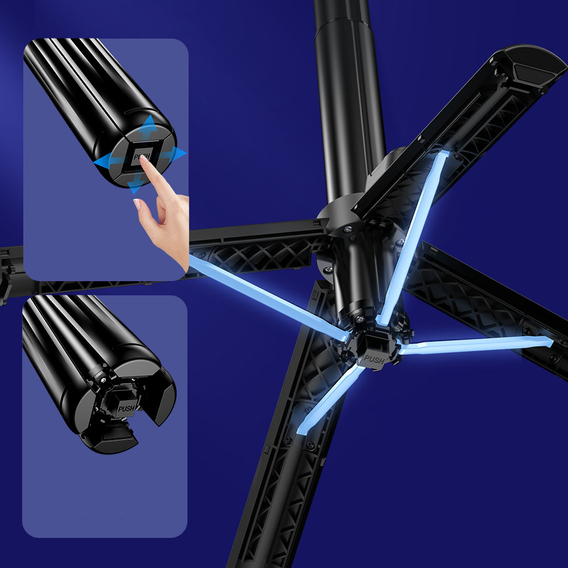 Blavec Selfie Stick Aluminium Fusion P07 with MagSafe, LED lights and remote control