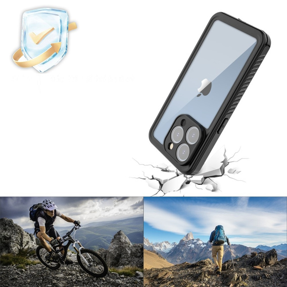 IP68 Waterproof Case for iPhone 15 Pro, black