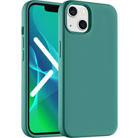 Case for iPhone 14, Silicone Lite, green