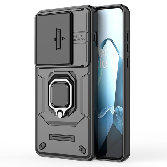 Case for OnePlus 13, KickStand Camera Lens, black
