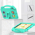 Children's case for iPad mini 7.9" 2019/2015/2014/2013/2012 (5/4/3/2/1 gen.), Cute Patterns, with stand, green