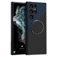 Case for Samsung Galaxy S22 Ultra, Magsafe Slim Carbon, black / blue