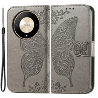 Flip case for Honor Magic 6 Lite 5G, Butterfly, grey