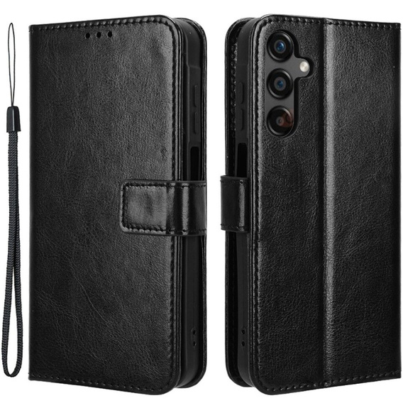 Flip case for Samsung Galaxy A25 5G, Crazy Horse Wallet, black