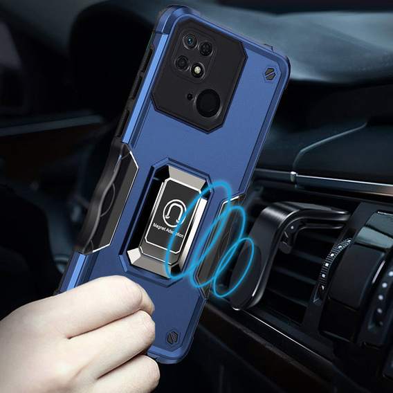 Case for Xiaomi Redmi 10C, Dual-Layer Armor, dark blue