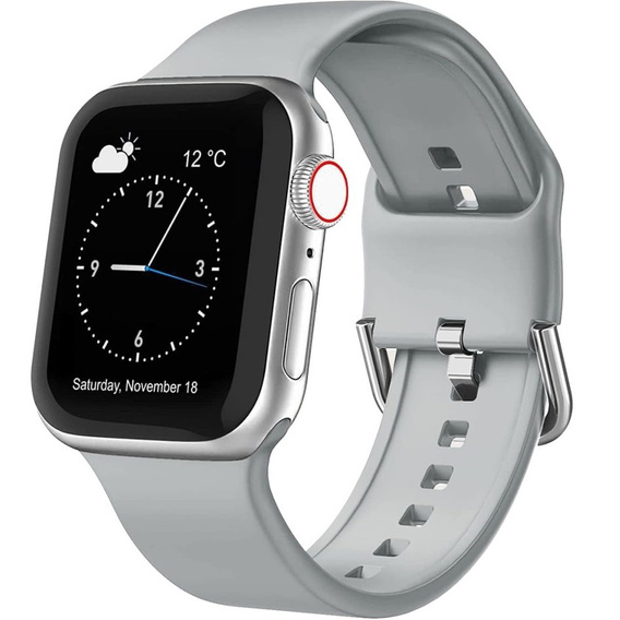 Silicone strap for Apple Watch 1/2/3/4/5/6/7/8/SE/ULTRA 42/44/45/49mm - Light Grey