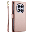 Flip case for Xiaomi Redmi Note 14 Pro 5G / Poco X7 5G, Wallet Zipper Pocket, pink
