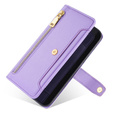 Flip case for OnePlus 12 5G, Wallet Zipper Pocket, purple