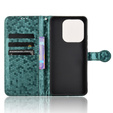 Flip case for Xiaomi Redmi Note 14 4G, Wallet Rhombus, green