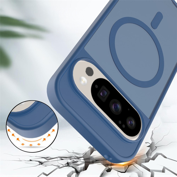 Matt Case for Google Pixel 10 / 10 Pro, for MagSafe, translucent blue