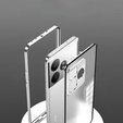 Case for Realme GT 6 / 6T, Frame Case, silver