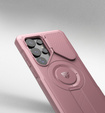 Armored case for Samsung Galaxy S25 Ultra, Dexnor CamProtect MagSafe, pink (Two frames)