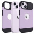 ERBORD MagSafe Cam Slider Case, purple + screen protector for iPhone 13 / iPhone 14