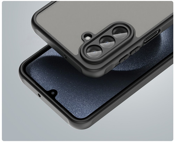 Matt Case for Samsung Galaxy A17 5G, smoked with black sides