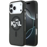 Karl Lagerfeld IML Glitter Karl & Choupette Sketch Logo MagSafe Case for iPhone 17 Pro Max