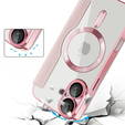Flip case for iPhone 16, RFID Wallet MagSafe CamShield, pink