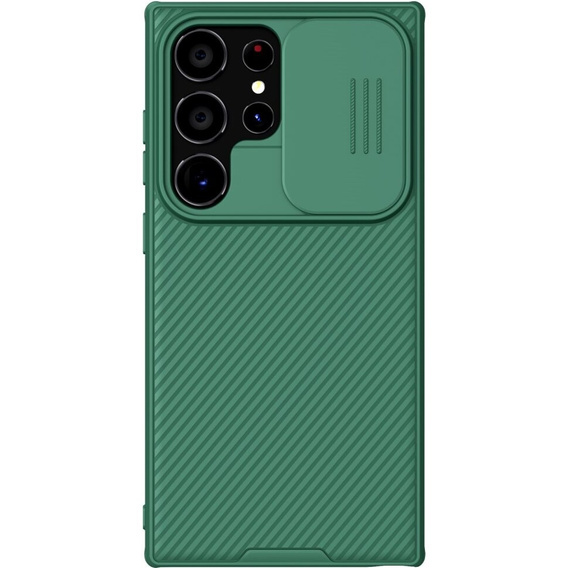 NILLKIN Case for Samsung Galaxy S24 Ultra, Silicone CamShield Case for MagSafe, green