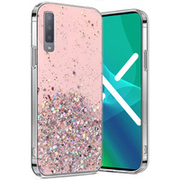 Case for Samsung Galaxy A7 2018, Glittery, pink