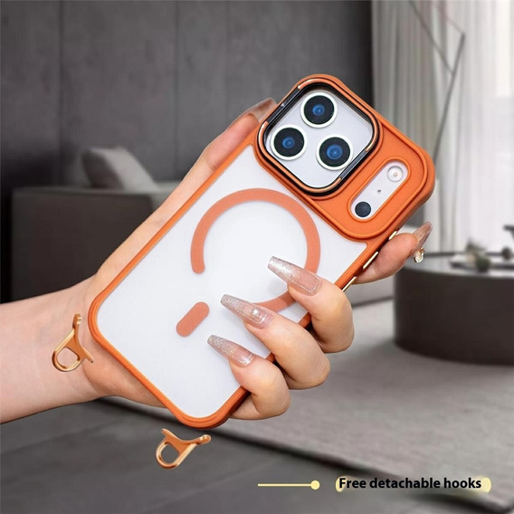 Case with stand and detachable lanyard, for MagSafe for iPhone 17 Pro Max