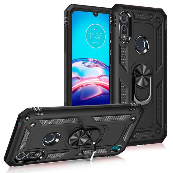 Armor Case for Motorola Moto E6S, Nox Case Ring, black