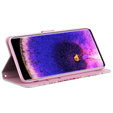 Flip case for Oppo A17, Wallet Light Spots Decor, tree, white
