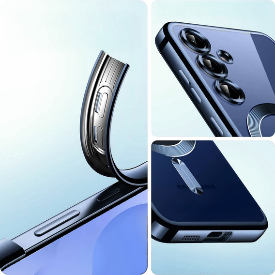 Case for Samsung Galaxy S25, Electro MagSafe, dark blue + Screen Glass