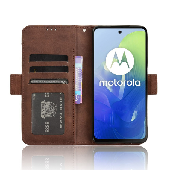 Flip case for Motorola Moto G24 / G24 Power / G04, Card Slot, brown