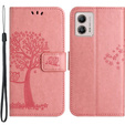 Flip case for Motorola Moto G53 / G23 / G13, tree, pink