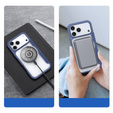Dux Ducis case for iPhone 17 Pro, Skin X Pro, with flap, for MagSafe, navy blue