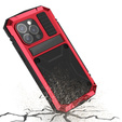 Case for iPhone 15 Pro, R-JUST, armoured, red / black
