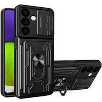 Armored case for Samsung Galaxy S24, Camera Slide Card Slot, black