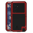Love Mei Case for Samsung Galaxy S25 Ultra, armored with glass, red