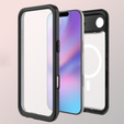 Redpepper case for iPhone Air, IP68 waterproof, for MagSafe, transparent with black sides