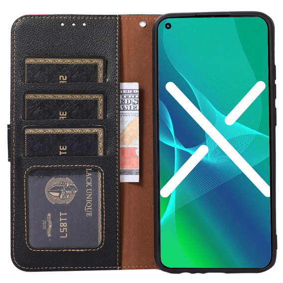 Flip case for Motorola Edge 30 Neo 5G, KHAZNEH RFID, Dual Color, black
