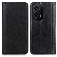 Flip case for Honor 200 Lite, Split Leather, black