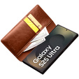 Flip case for Samsung Galaxy S25 Ultra, QIALINO Leather Wallet, brown