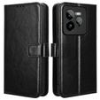 Flip case for Realme GT 7 Pro, Crazy Horse Wallet, black