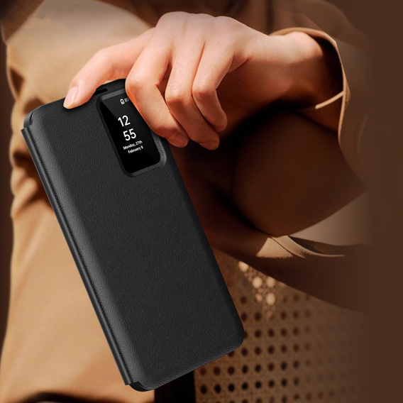Flip case for Samsung Galaxy S24 FE, Smart View Wallet, black