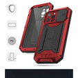 Case for iPhone 13 Pro Max, R-JUST CamShield Slide, armoured, red  / black