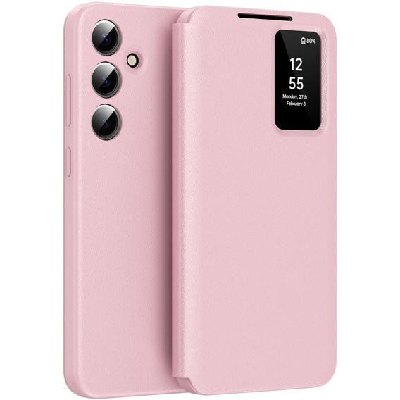 Flip case for Samsung Galaxy S24, Smart View Wallet, pink