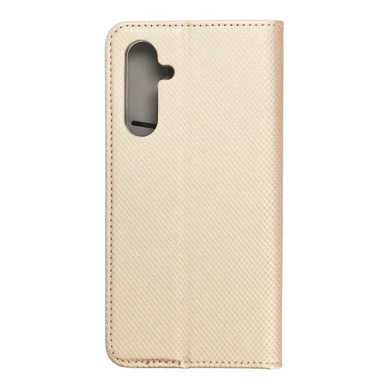 Case for Samsung Galaxy A15, Smart Magnet, gold + 9H glass