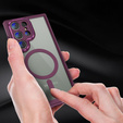 Case for Samsung Galaxy S23 Ultra, ERBORD Impact Guard, MagSafe, maroon
