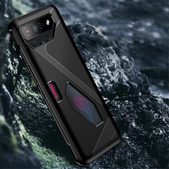 Case for Asus ROG Phone 7 5G, Carbon Gel, black