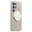 Spigen Case for Samsung Galaxy S25 Ultra, Silicone Fit Mag, gray + Tempered Glass