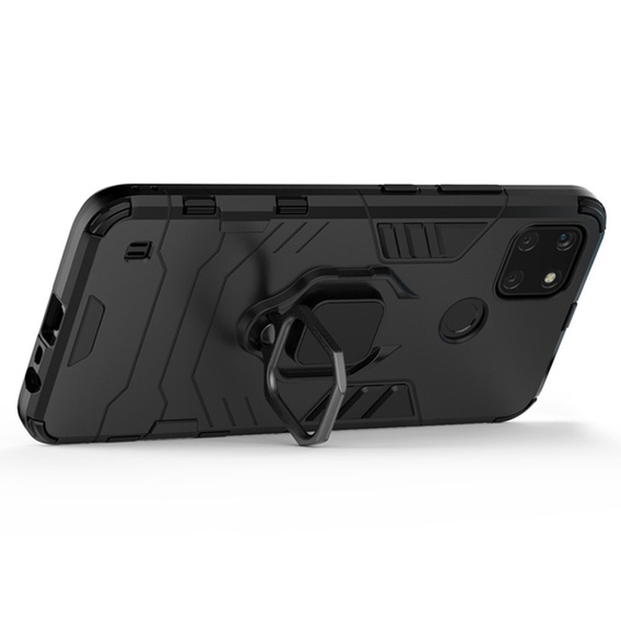 Case for Realme C21Y, Kickstand Ring, black