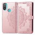 Flip case for Motorola Moto E20/E30/E40, Mandala, pink rose gold