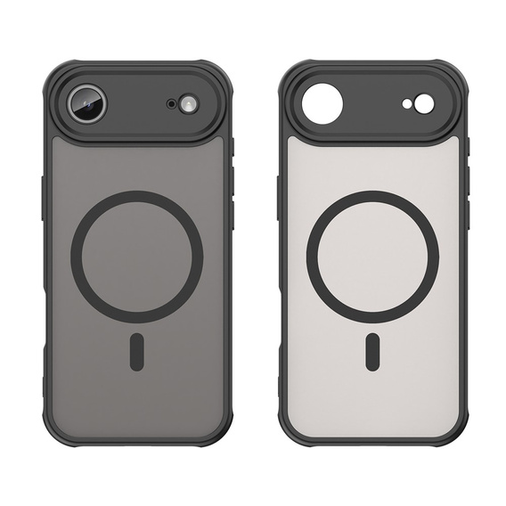 Matt Case for iPhone Air, for MagSafe, with camera protection, matt black